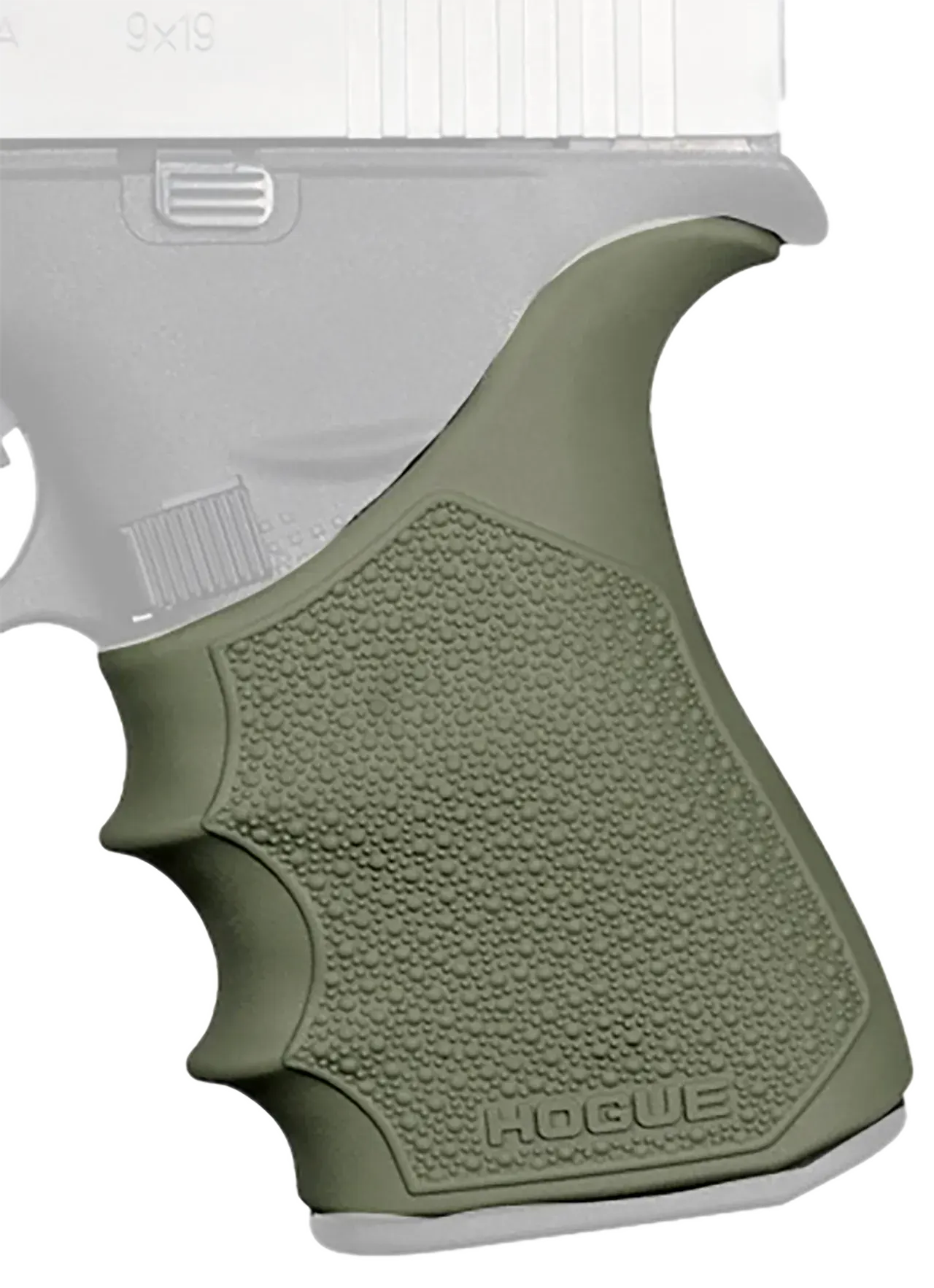 Hogue 18211 Grip Sleeve Handall Beavertail OD Green Rubber
