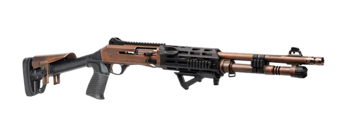 Panzer Arms PAM4NCSBRBTMFSS M4 Pro AI Semi-Auto 3" 5+1 18.50" Distressed Copper Ported Barrel, Distressed Copper w/Bronze Titanium Accents Aluminum Receiver w/Picatinny Rail, Skeleton Stock