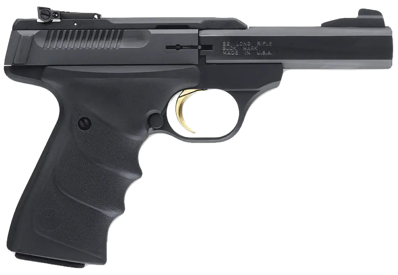 Browning 051408490 Buck Mark Standard Micro *CA Compliant 22 LR 10+1 4" Slab Side Barrel, Matte Black Serrated Steel Slide & Aluminum Frame, Black Overmolded Grips