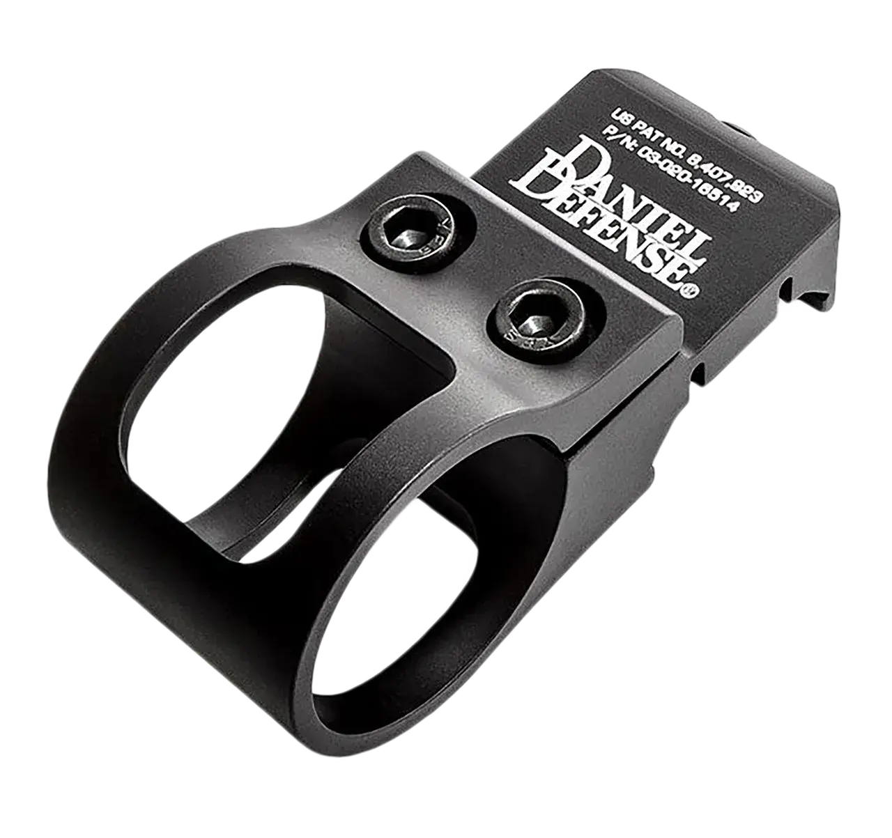 Daniel Defense 0302016514 Offset Flashlight Mount with 1" Diameter Aluminum Black Hard Coat Anodized