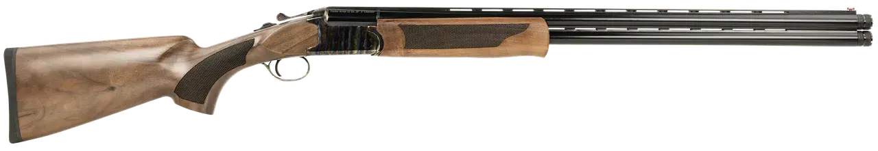 Pointer KAR1228HT Acrius Full Size 12 Gauge Break Open 3" 2rd 28" Black Over/Under Vent Rib Barrel, Color Case Hardened Steel Receiver, Fixed Turkish Walnut Stock, Ambidextrous