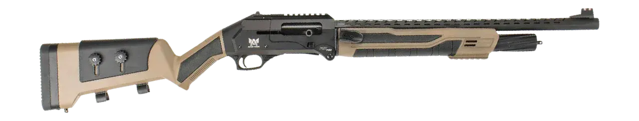Panzer Arms PAFS1PROFSFDE FS1 Pro 12 Gauge Semi-Auto 3" 4+1 20" Black Shrouded Barrel, Black & Flat Dark Earth Cerakote Receiver w/Picatinny Rail, M-LOK Handguards, Flat Dark Earth Adj Cheekrest Synth