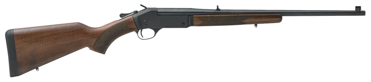 Henry H015223 Single Shot 223 Rem Caliber with 1rd Capacity, 22" Barrel, Overall Blued Metal Finish & American Walnut Stock, Right Hand (Full Size)