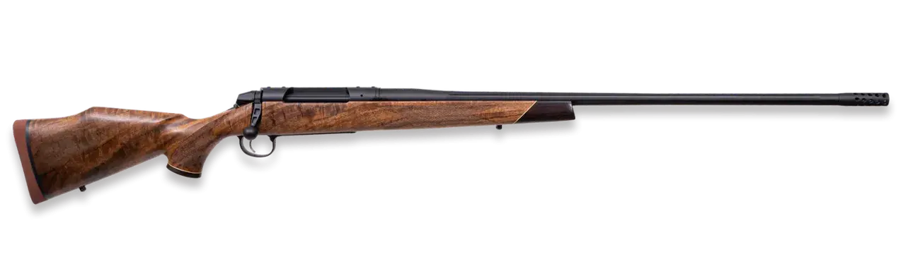 Weatherby 3WASD25RWR6B 307 Adventure SD 25 WBY RPM 3+1 24" +2" Graphite Black Cerakote Fluted Threaded Barrel, Graphite Black Cerakote Steel Drilled & Tapped Receiver, Walnut Fixed Stock, Right Hand