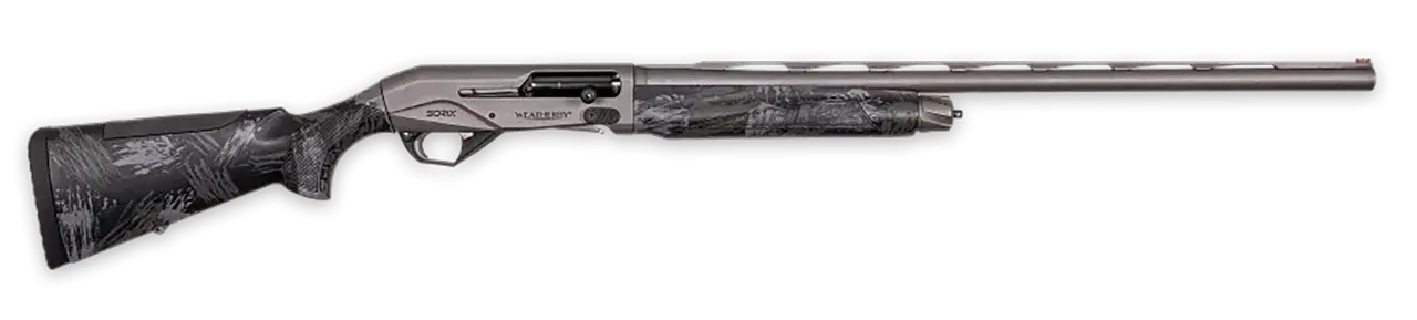 Weatherby XST2028MAG Sorix Full Size 20 Gauge Semi-Auto 3" 2+1 28" Gray Cerakote Vent Rib Barrel & Drilled & Tapped Steel Receiver, Storm Camo Synthetic Stock w/Adj Shim, Ambidextrous