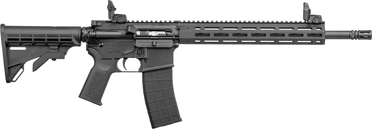 Tippmann Arms A101032 M4 Elite MSR 22 LR 25+1 16" Black Parkerized Threaded Barrel, Matte Black Aluminum Receiver w/Picatinny Rail, M-LOK Handguard, Black Adj CAR15 Polymer Stock, Black Gen2 Grip, Rig