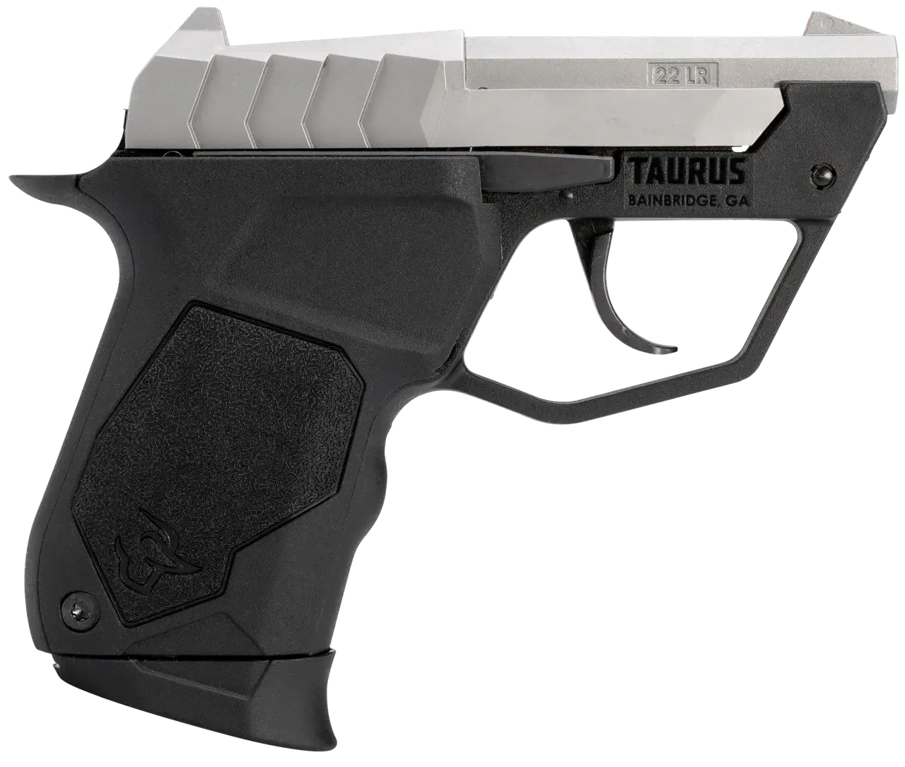 Taurus 1-22TUC139 22TUC Micro-Compact Frame 22 LR 9+1 2.50" Matte Stainless Steel Tip-Up Barrel, Matte Stainless Serrated Stainless Steel Slide, Black Polymer Frame, Black Polymer Grip