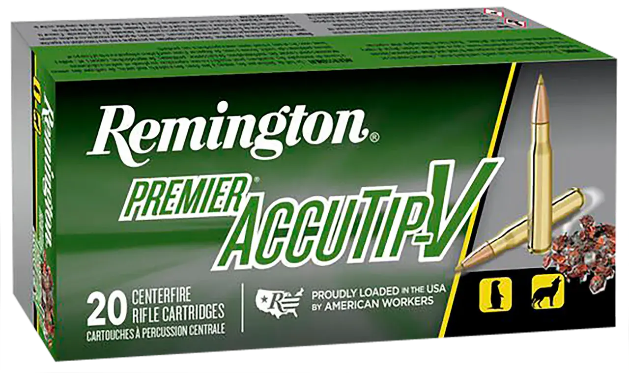 Remington Ammunition 29220 Premier Accutip-V 204Ruger 40gr AccuTip V Boat Tail 20 Per Box/10 Case