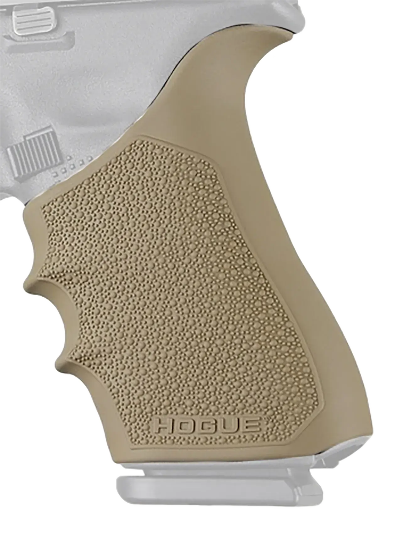 Hogue 17023 Grip Sleeve Handall Beavertail Flat Dark Earth Rubber