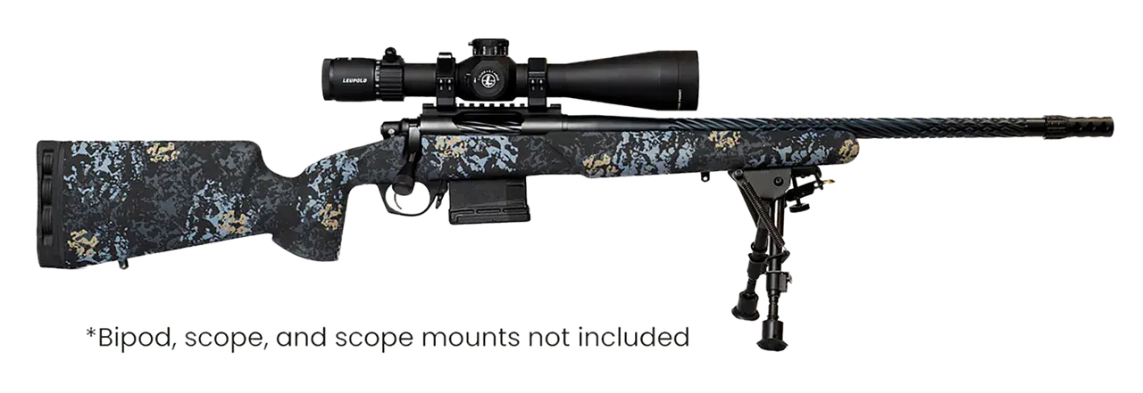 Horizon Firearms HRF-VNP-308W-24R-P Vandal Prime 308 Win 24" Black Chrome Spiral Fluted Threaded Barrel, Black Chrome Steel Receiver w/Picatinny Rail, Arca Rail Forend, Textured Iota EKO Carbon Fiber