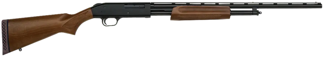 Mossberg 50104 500 All Purpose Full Size 410 Gauge Pump 3" 5+1 24" Blued Vent Rib Barrel, Blued Integral Scope Mount Steel Receiver, Fixed Hardwood Stock, Right Hand