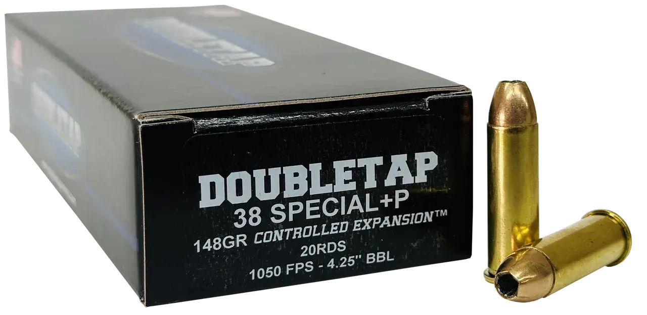 DoubleTap Ammunition 38SP148CE 38Special 148gr Controlled Expansion JHP 20 Per Box/50 Case