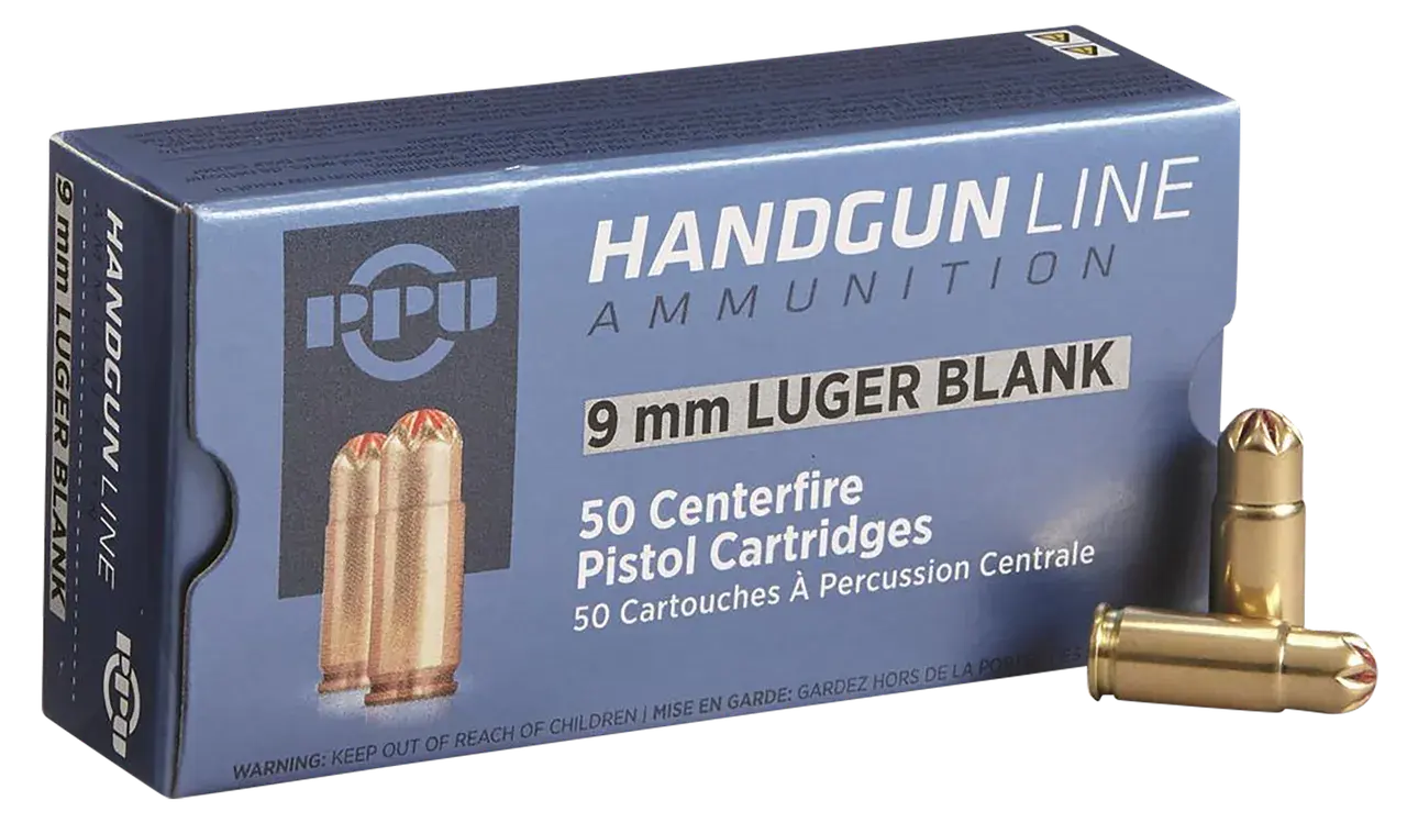 PPU PPB9L Blank Ammo 9mmLuger 50 Per Box/20 Case