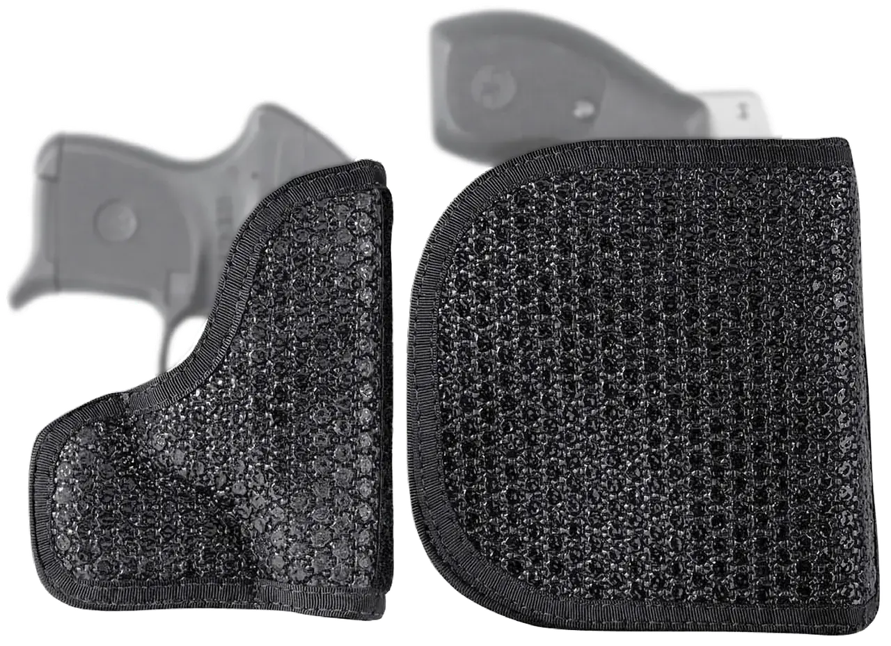 DeSantis Gunhide M44BJ02Z0 Super Fly Pocket Black Rubberized Fabric Pocket Fits S&W J Frame Ambidextrous