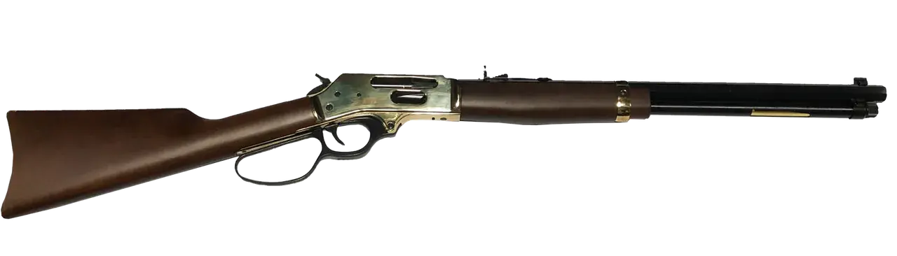 Henry H009BGL Side Gate Full Size 30-30 Win 5+1 20" Blued Steel Barrel, Polished Brass Receiver, Fixed American Walnut Stock