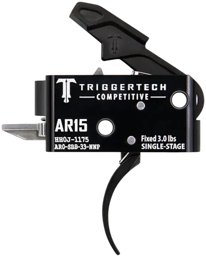 TriggerTech AR0SBB33NNP Competitive Pro Curved Single-Stage 3 lbs Fixed for AR-15