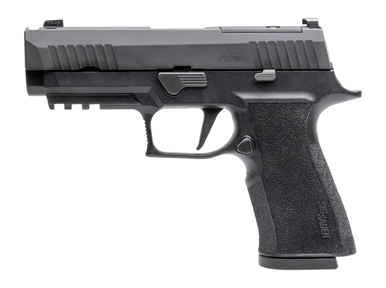 Sig Sauer 320XCA10COMP10 P320 XTen Carry Comp 10mm Auto 10+1 3.80" Black Nitron Optic Ready/Single Port Integrated Expansion Slide, Black Stainless Steel Frame w/Picatinny Rail, XSeries Carry Length M