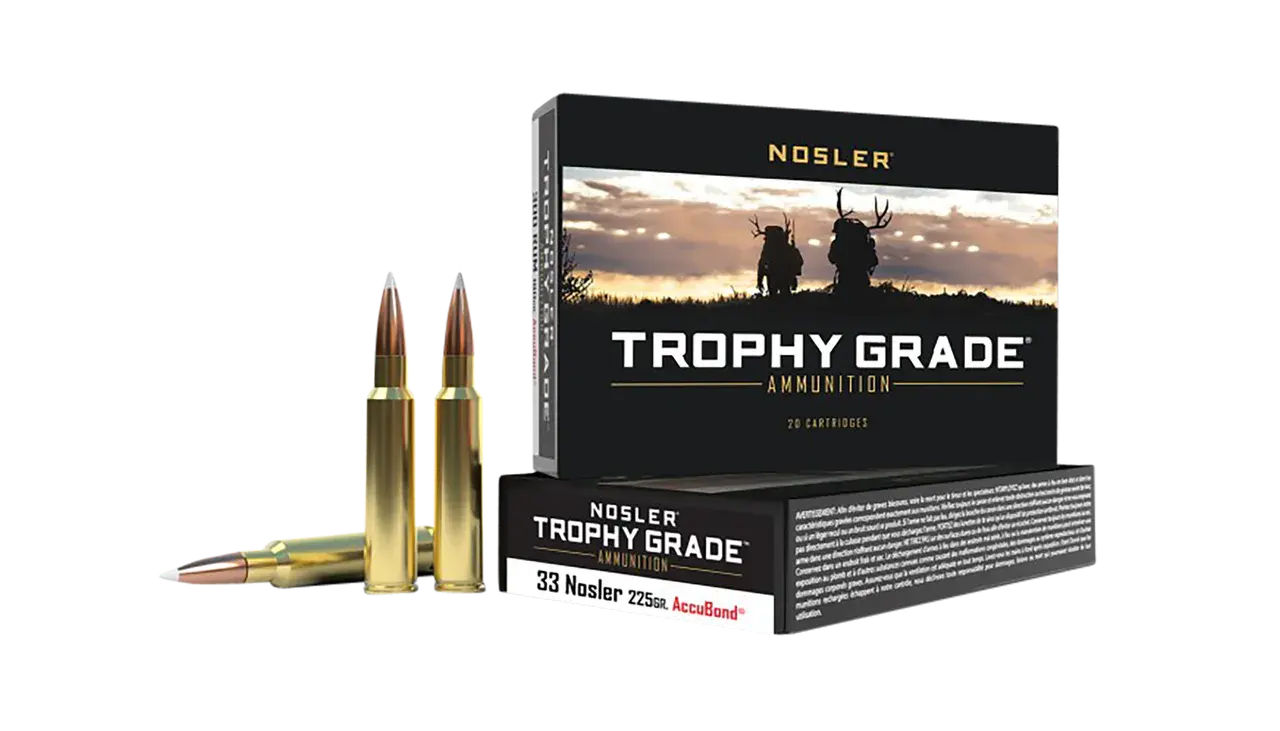 Nosler 60098 Trophy Grade 33Nosler 225gr Nosler AccuBond 20 Per Box/10 Case