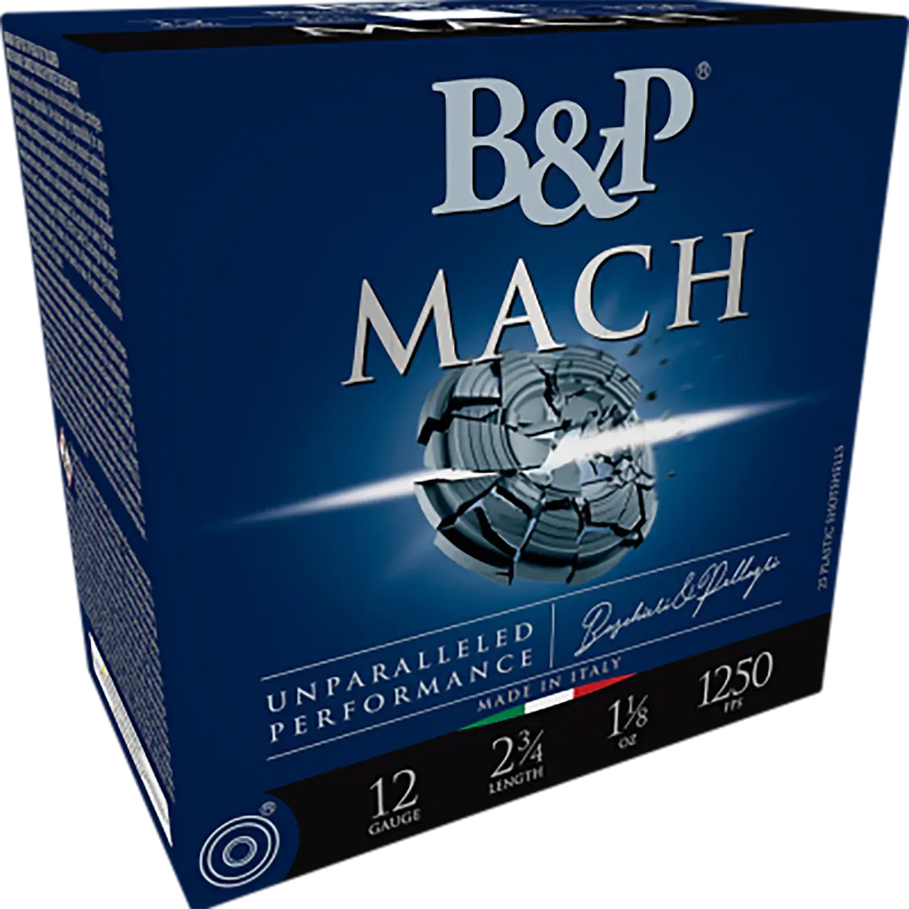 B&p Ammunition 12B18FH8 Mach 12Gauge 2.75" 1 1/8oz 8Shot 25 Per Box/10 Case