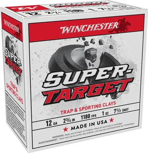 WINCHESTER TARGET 12GA 2.75" 1OZ #7.5 1180FPS 250RD CASE