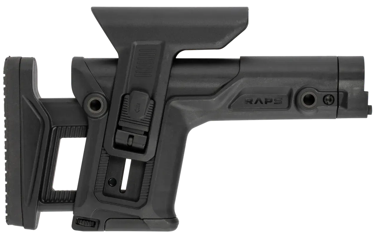 FAB Defense FXRAPS RAPS Rapid Adjustment Precision Stock Integrated Cheek-Rest & Adjustable LOP Ambidextrous 1Latch System Black Polymer