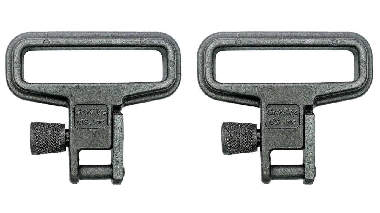 GrovTec US Inc GTSW05 Mil-Force Swivel Set Rifle 1.25" Black Zinc Phosphate Steel