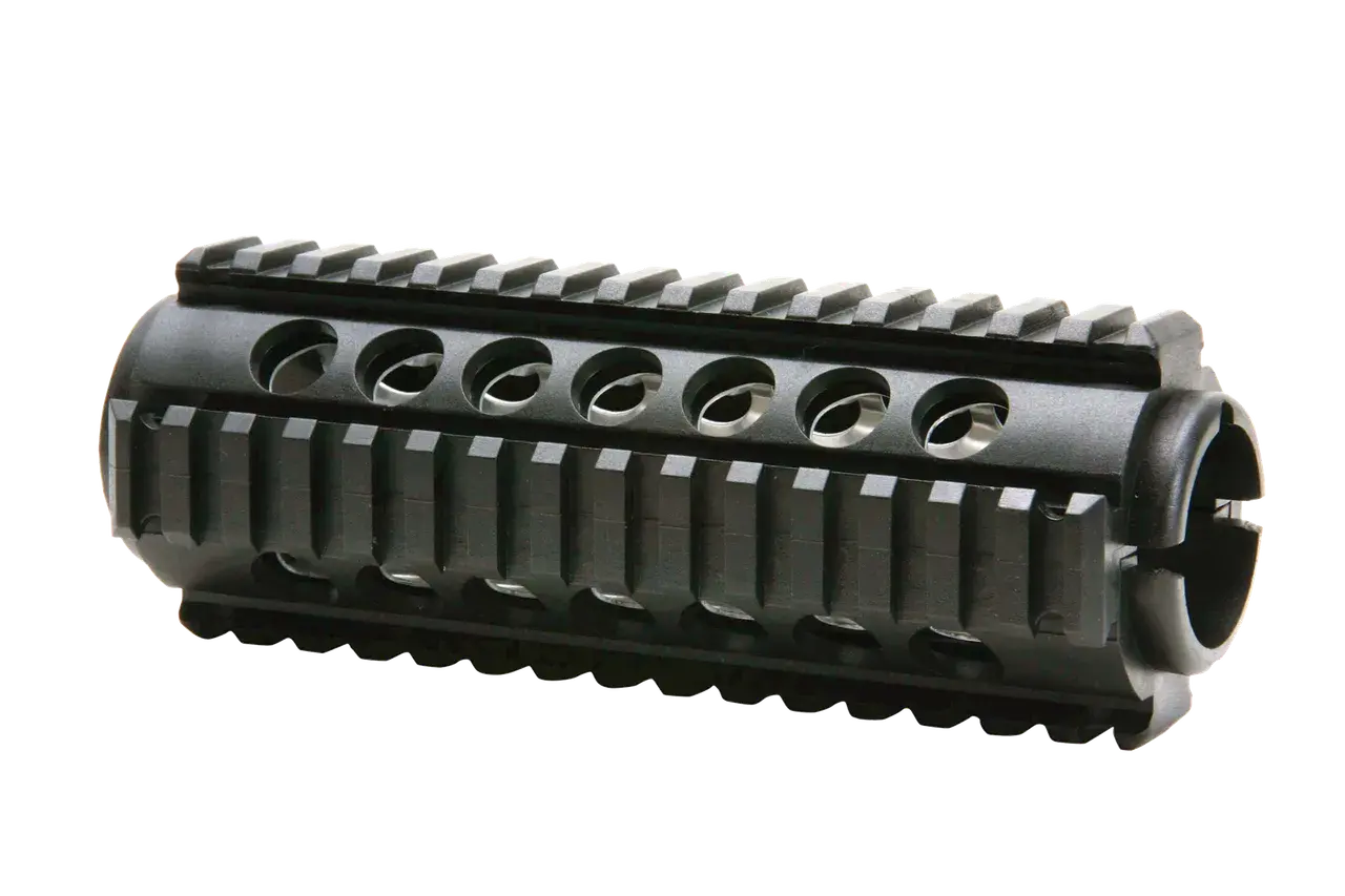 ProMag PM242 Quad Rail Handguard 2-Piece Polymer w/Aluminum Heat Shield Insert Black AR-15 Carbine