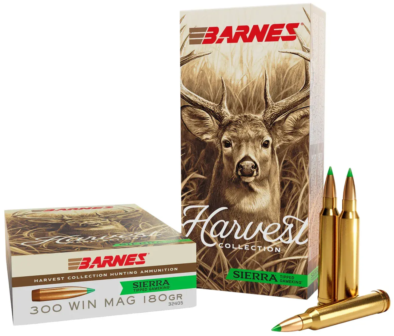 Barnes Bullets 32405 Harvest 300WinMag 180gr Sierra Tipped GameKing 20 Per Box/10 Case