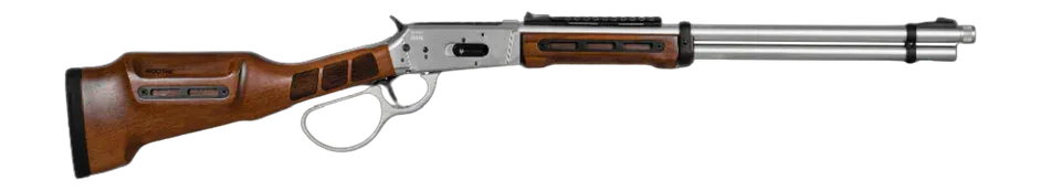 Derya Firearms RAN.20.44 RAN 44 Mag 9+1 20" Polished Nickel Threaded Barrel & Steel Receiver w/Picatinny Rail, M-LOK Forend, Walnut Fixed w/M-LOK Stock