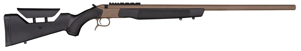 CVA PR3210NM Accura LR-X 45 Cal VariFlame 30" Flat Dark Earth Nitride Cerakote Fluted Threaded Barrel, Picatinny Rail Receiver, Black Adj Comb Synthetic Stock