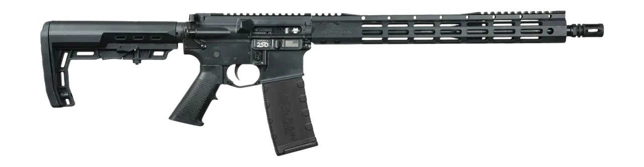 Black Rain Ordnance BRO-26052801 Spec15 5.56 NATO 30+1 16" Black Nitride Barrel, Matte Black Cerakote Aluminum Receiver w/Picatinny Rail, M-LOK Handguard, MFT Minimalist Black Polymer Stock, Black G.I