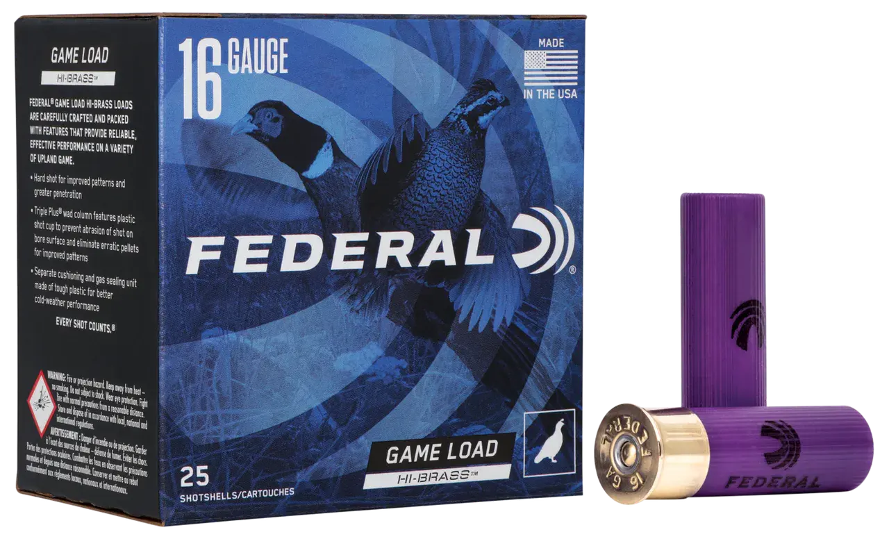 Federal H16375 Game-Shok High Brass 16Gauge 2.75" 1 1/8oz 7.5Shot 25 Per Box/10 Case