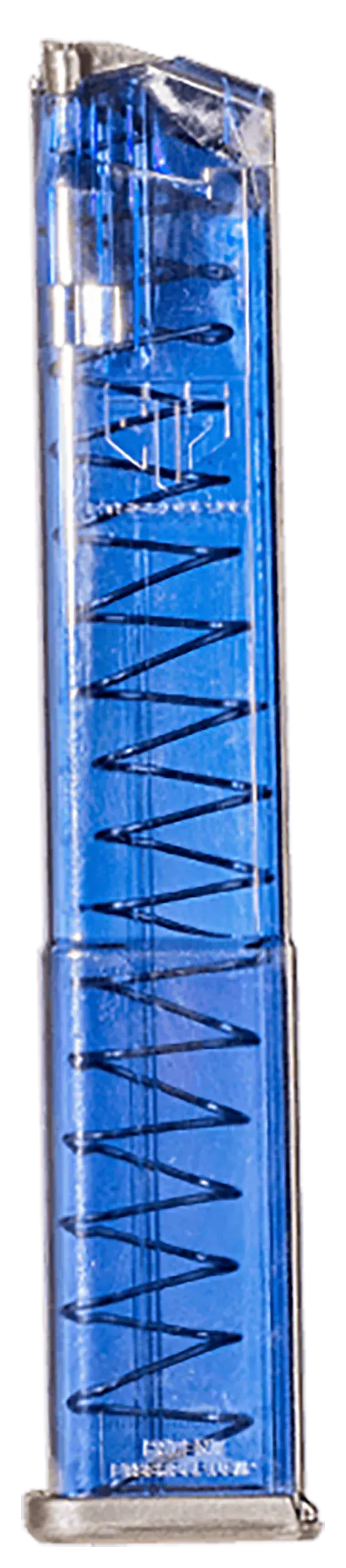 ETS Group GLK18G2BLU Pistol Mags 31rd Extended w/Gen2 Floor Plate 9mm Luger Compatible w/ Glock 17/18/19/19X/26/34/45 Clear Blue Polymer