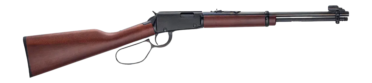 Henry H001L22M Classic 22 WMR 12+1 18.50" Blued Round Barrel, Black Aluminum Grooved Receiver, American Walnut Straight Grip Stock