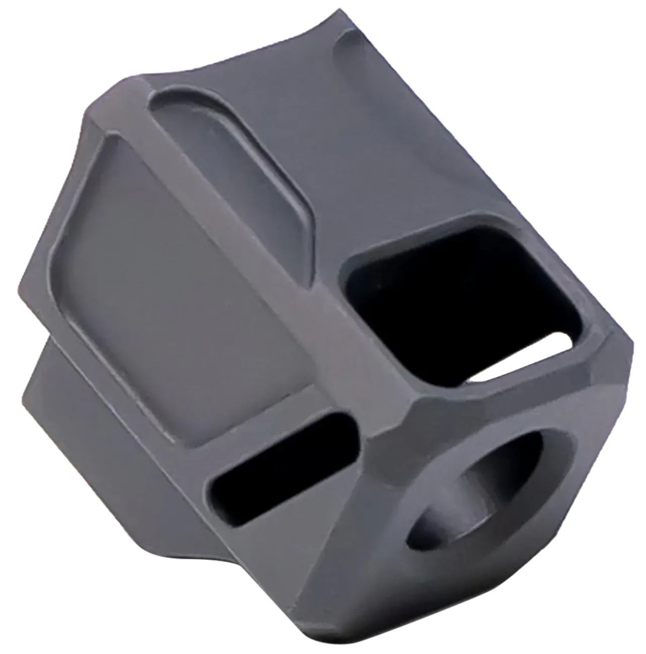 Faxon Firearms FFPACOMPSSG02 EXOS-533 Compensator Black Nitride 6061 Aluminum 1/2"x28 Threads 1.218" OAL Compatible w/ Glock 43X/48