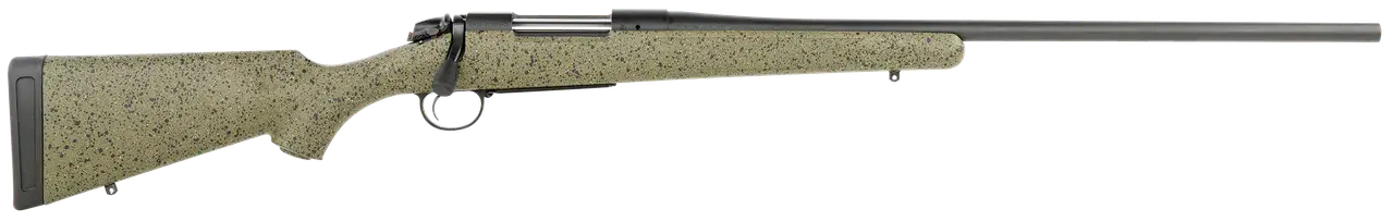 Bergara Rifles B14LM102C B-14 Hunter 7mm Rem Mag 3+1 24", Graphite Black Cerakote Barrel, SoftTouch Speckled Green Stock