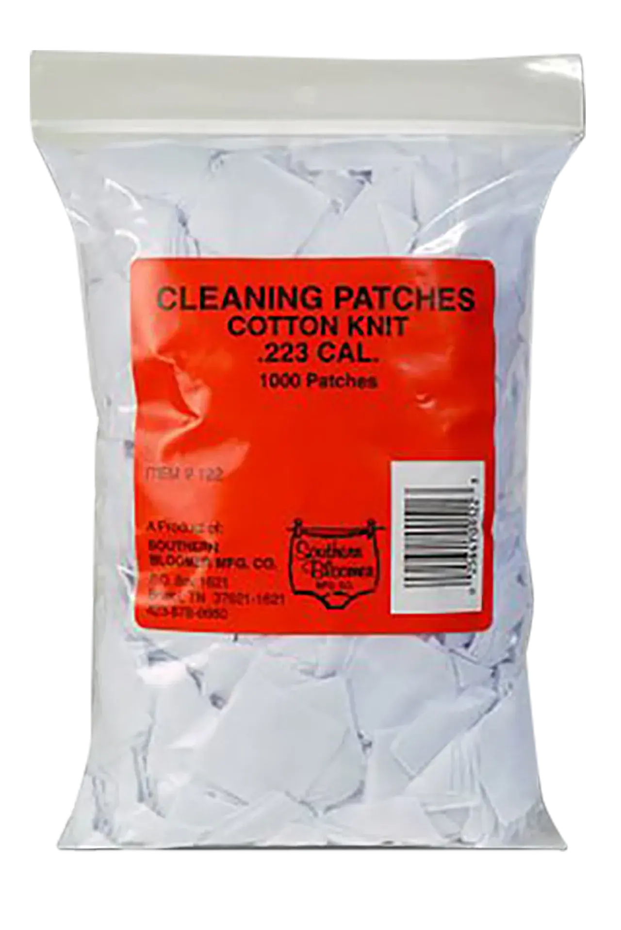 Southern Bloomer 122 Cleaning Patches 223 Rem,5.56x45mm NATO Cotton 1000 Per Bag